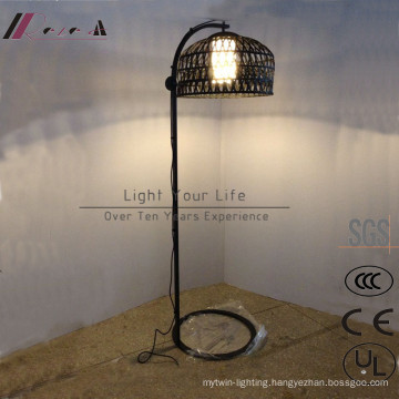 Chinese Style Bamboo Rattan Floor Light for Hotel Project